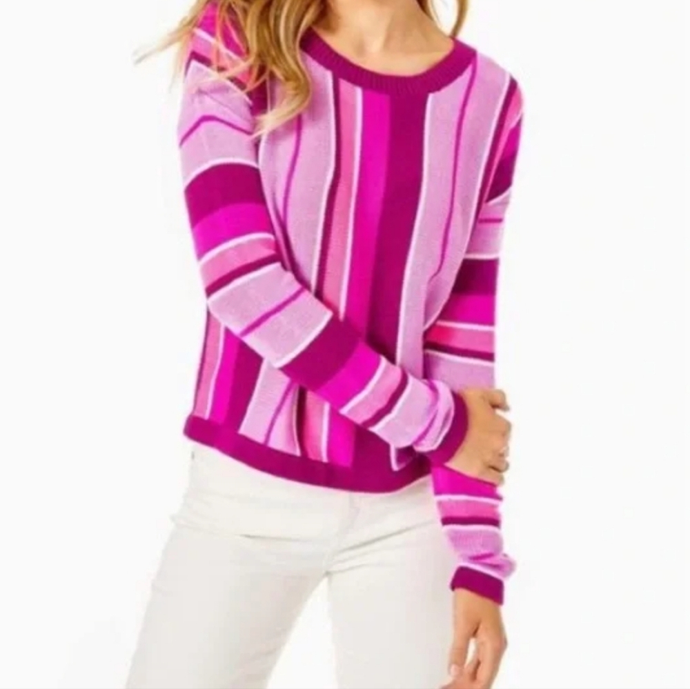 Lilly Pulitzer Daryl Island Jungle Sweater - Bordeaux Berry color.